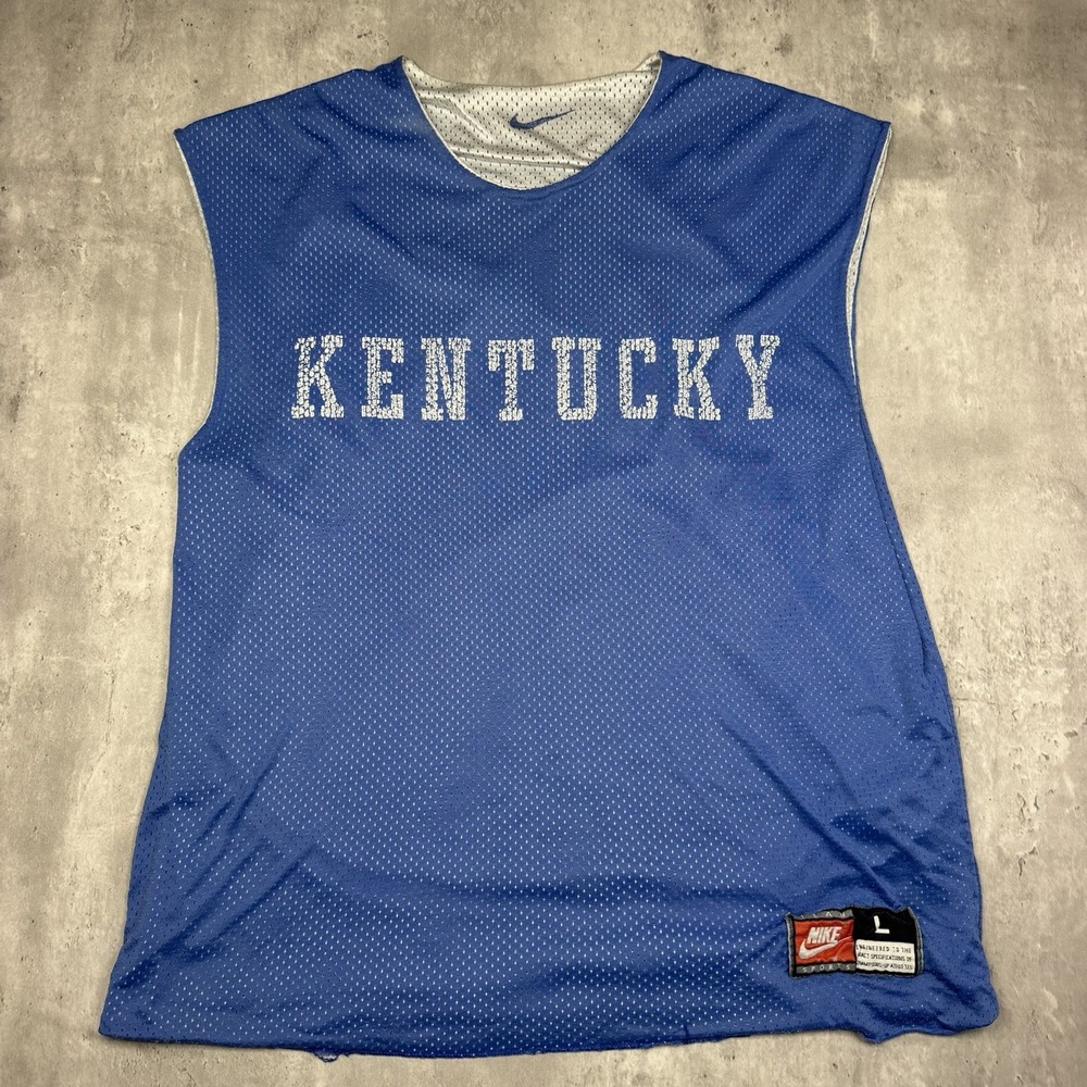 VTG Nike Kentucky Wildcats Basketball Player Issued Practice Jersey Pinnie L